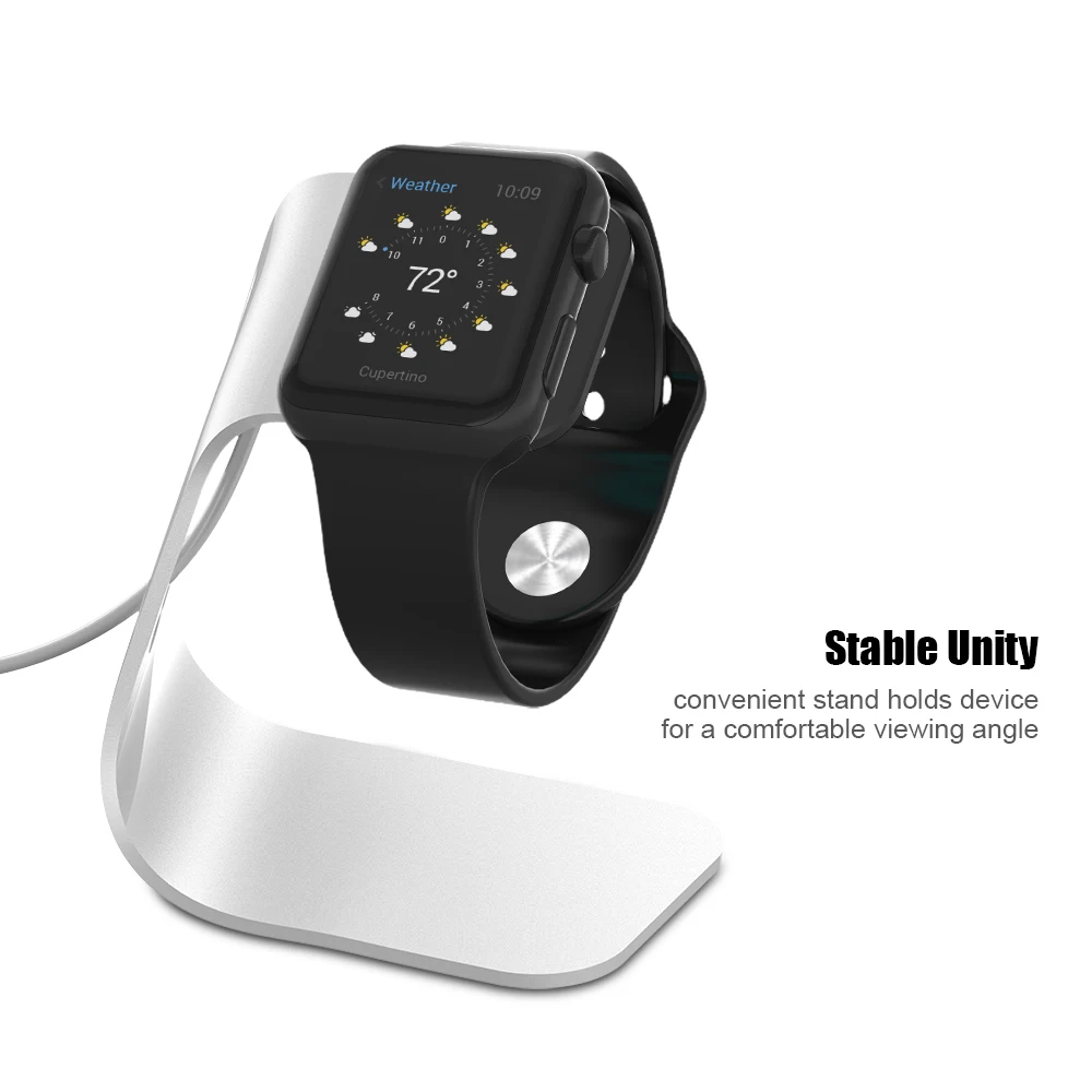 Raxfly Smartwatch Charger Holder for Apple Watch Bracket Metal Aluminum Charging Cradle Stand for i Watch Charger Dock Station