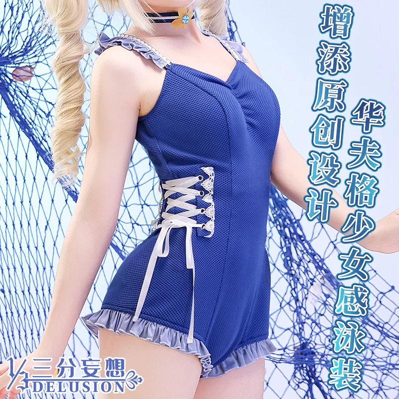 Аниме! Genshin Impact Barbara Shining Concerto купальник милое платье униформа косплей костюм