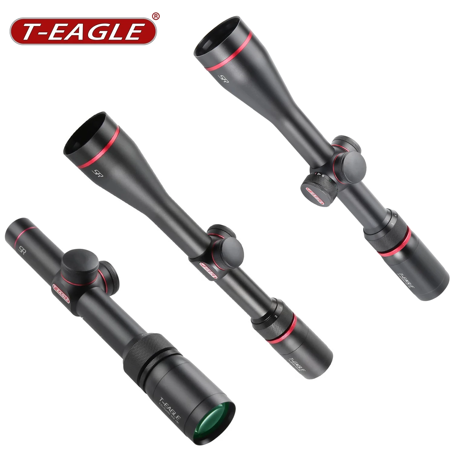 T-EAGLE Series Hunting RiflesScope Tactical Rifle Scope Optical Gun Sight  Shock Proof with Cover Glass Reticle