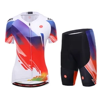 summer breathable pro team cycling suit womens bicycle jersey shorts set racing clothing mtb bike uniform sports wear female