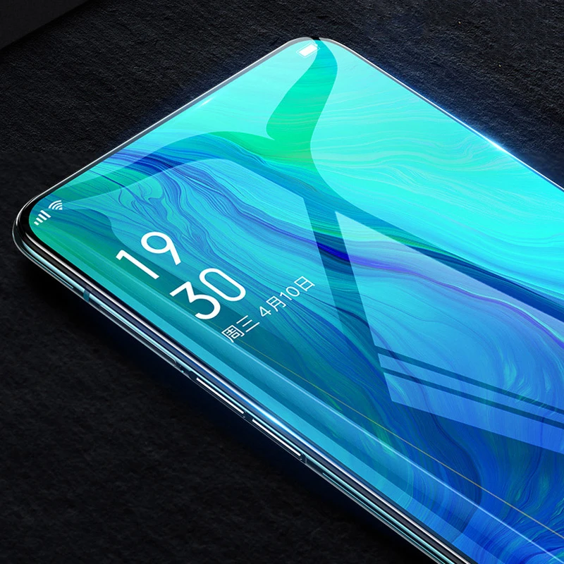 Закаленное стекло 6D для Oppo Reno 10x Zoom полное покрытие изогнутая Защитная пленка