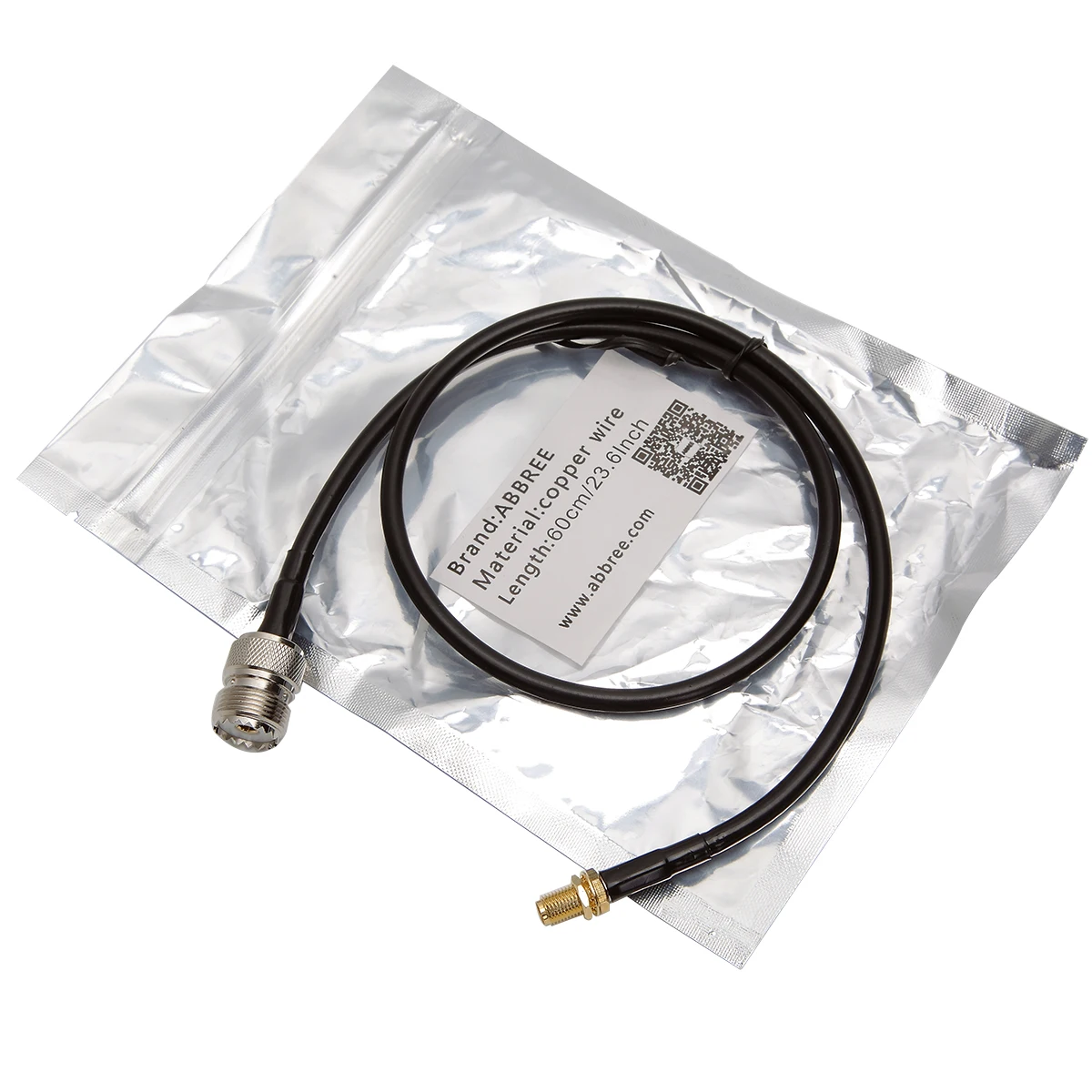 

ABBREE Walkie Talkie Mobile Antenna Aerial Coaxial RG58 Cable SMA-Female to UHF SO-239 for Kenwood Baofeng UV-5R Protable Radio