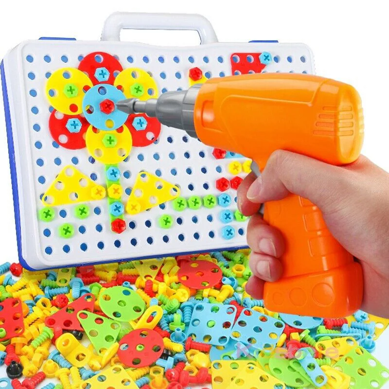Новая электрическая отвертка DIY Развивающие игрушки дрель игра строительный конструктор для детей дизайн