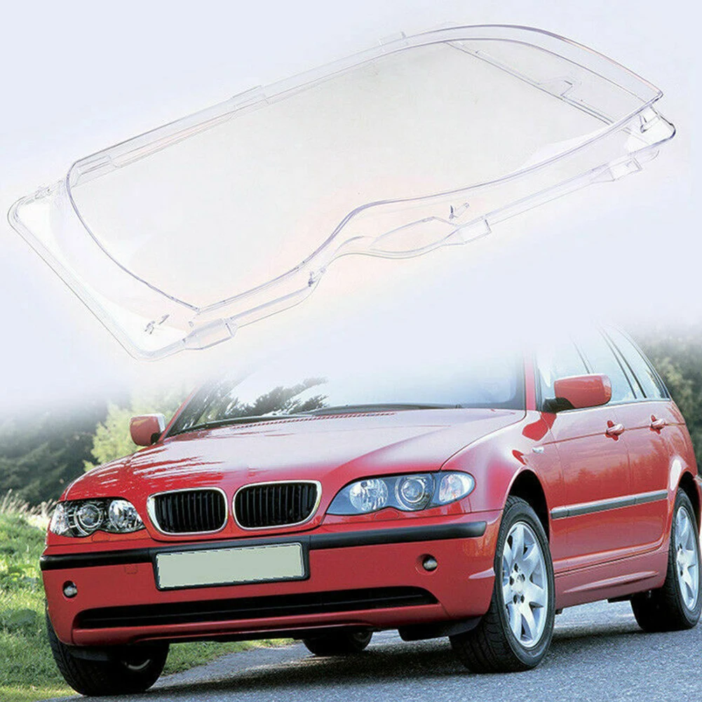 2 Pcs High Quality Polycarbonate Headlight Glass Lens Lamp Cover For BMW E46 3 Series 2001-2006 Exterior Hoods | Автомобили и
