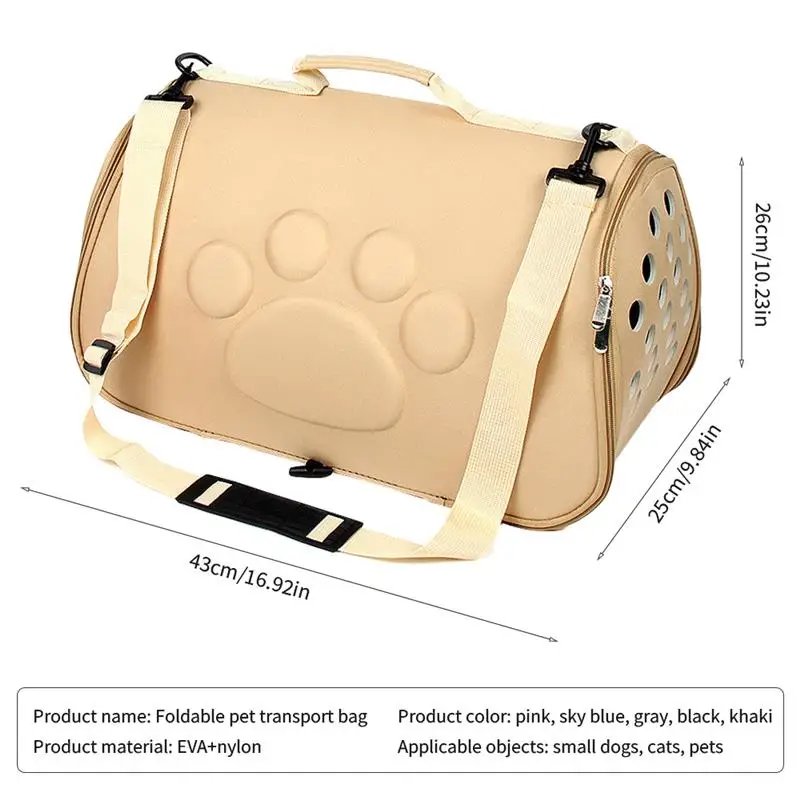 

Foldable Dog Carrier Bag Portable Cat Handbag Outdoor Travel Pet Bag Puppy Carrying Mesh Shoulder Dog Bag Transport Tool S