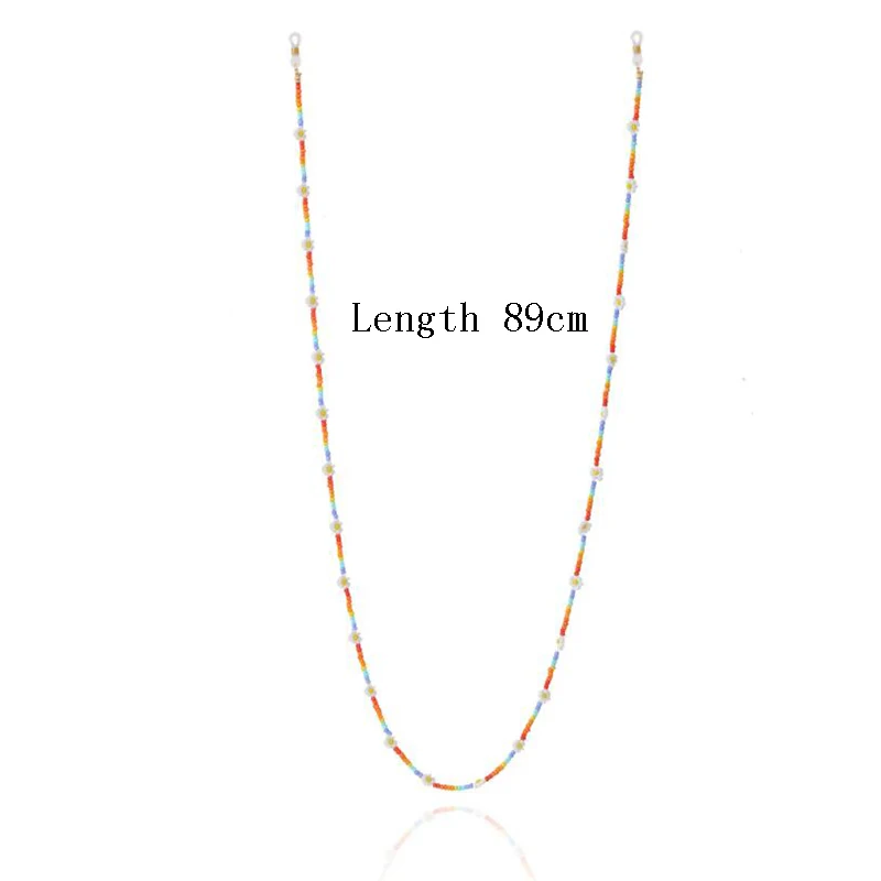 

5 Colors Fashion Reading Glasses Chain Retro Beads Eyeglass Sunglasses Flowers Daisy Beads Neck Strap String Mask Chain Eye Wear