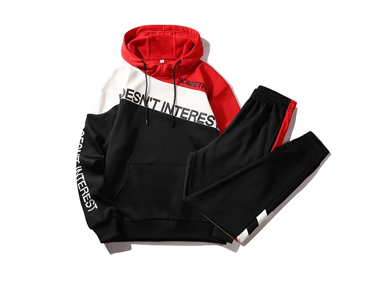 

Fashion Men's Tracksuit Brand Clothing Casual Sportsuit Men Hoodies Sweatshirts Sportswear Hoodie+Pants Set 2020 Plus Size 4XL