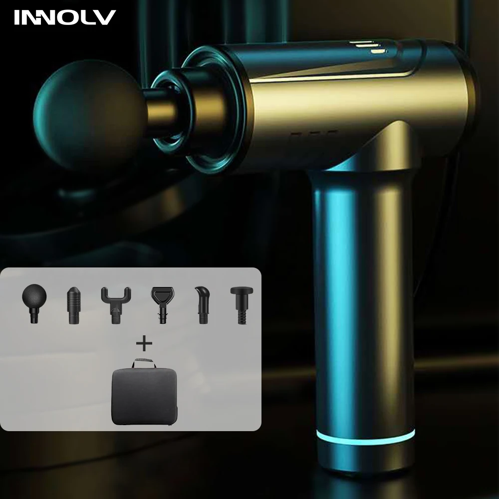 Массажный пистолет с ЖК дисплеем глубокое облегчение мышц модный Спортивная