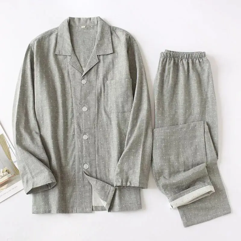 

Men's Pajamas New 2020 Lovers Pyjamas Women Cotton Gauze Pajama Sets Couple Pajamas For Women Sleepwear Sets Pijama Mujer