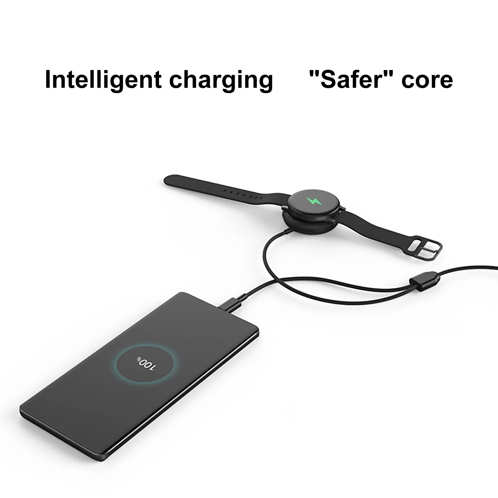 Беспроводная Зарядная база для часов мобильный телефон 2 в 1 кабель USB C зарядки