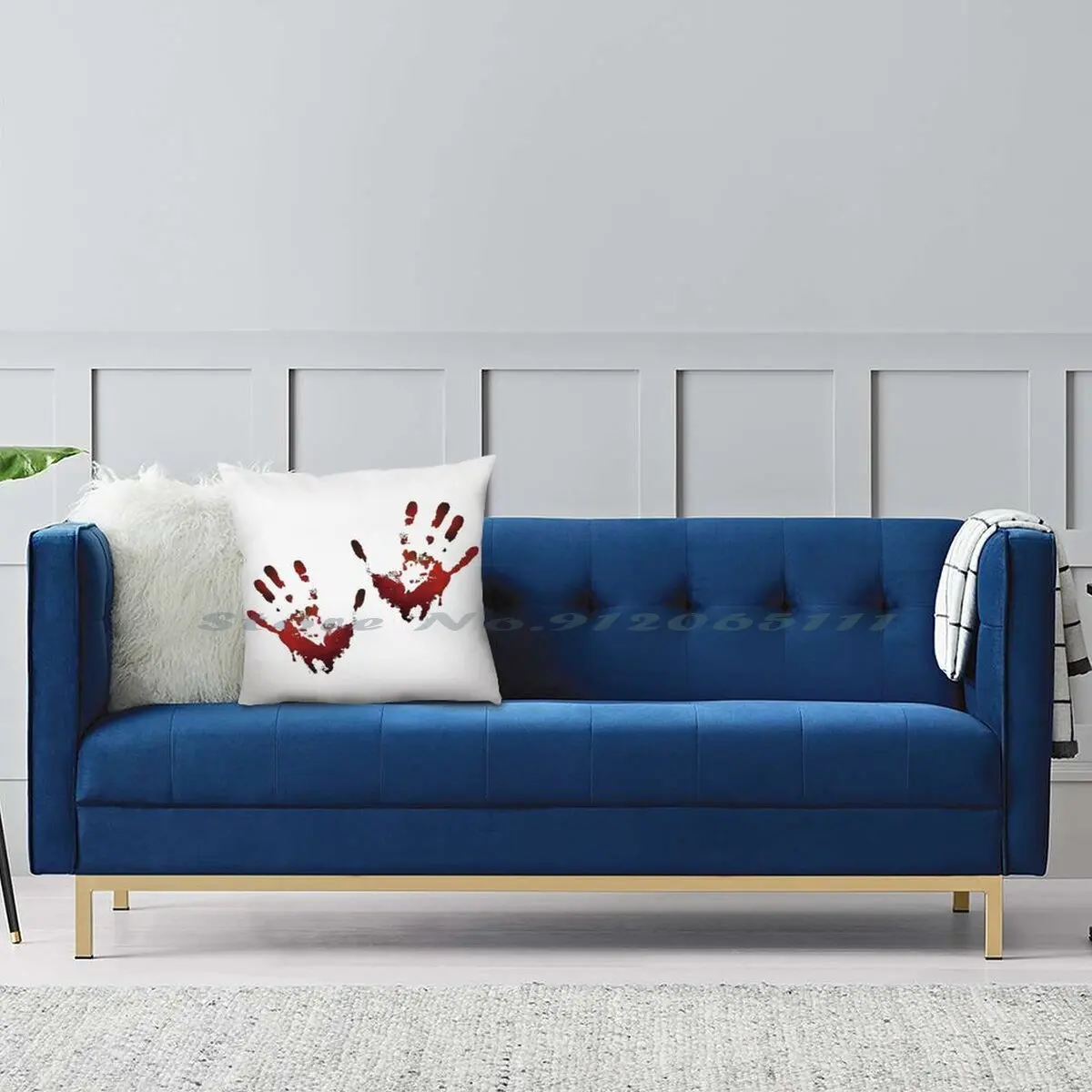 Наволочка для подушки с кровавыми руками наволочка хлопковая льняная психострам