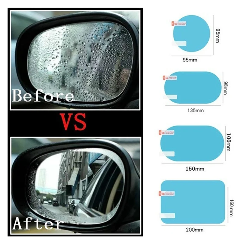 2 шт. Автомобильная Водонепроницаемая антизапотевающая пленка зеркало заднего