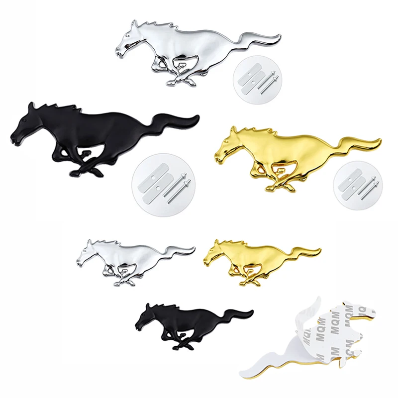 1 шт. Высокое качество 3D металлический Мустанг бег лошадь Автомобильная Эмблема