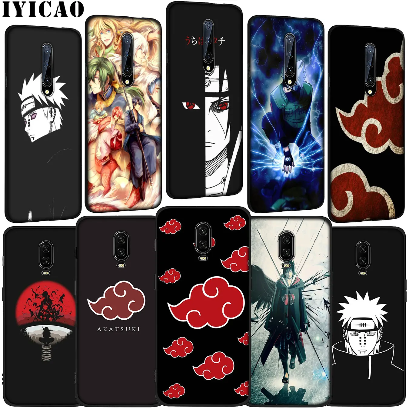 Черный силиконовый логотип Akatsuki IYICAO для OnePlus 7T 7 Pro 6T 6 5T 5 One Plus 7Pro чехол телефона