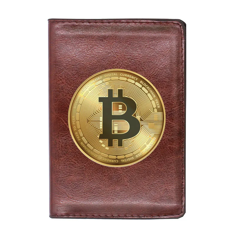 Фото Fashion Men Women Passport Cover Pu Leather Cryptocurrency Bitcoin Printing Travel ID Credit Card Holder Wallet Багаж и сумки Fashion Men Women Passport Cover Pu Leather Cryptocurrency Bitcoin Printing Travel ID Credit Card Holder Wallet Багаж и сумки