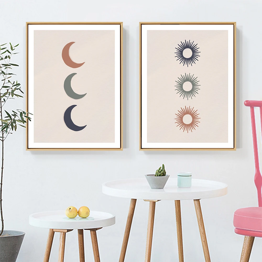 Настенный постер в скандинавском стиле Абстрактная Картина на холсте тройного