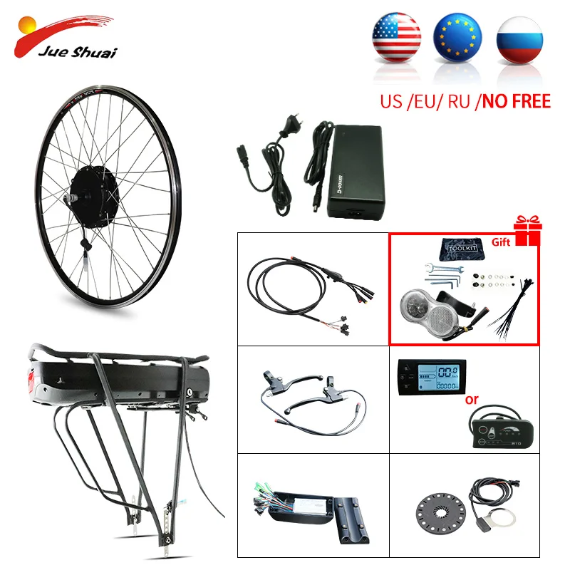 

48V 1000W комплект для переоборудования электрического велосипеда с литиевой Батарея 26''700 C мотор для центрального движения колесный бесщеточн...