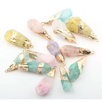 natural stone pendants exquisite accessories irregular diy for necklace or jewelry making reiki healing jewellery gift
