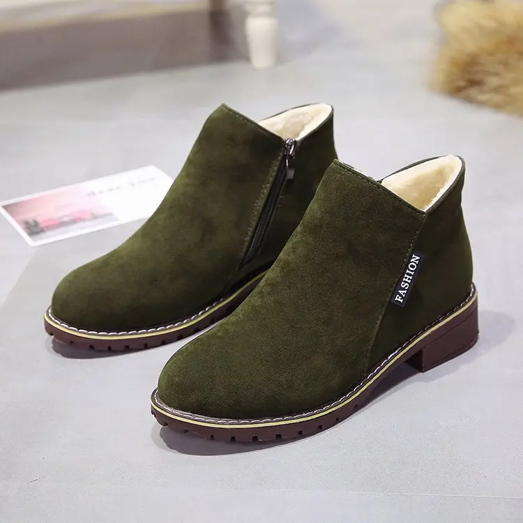 

Plush Winter Boots Plus Velvet Warm Snow Boots Ankle Chunky Waterproof Platform Cotton Fur Winter Boots Women Goth Booties Women