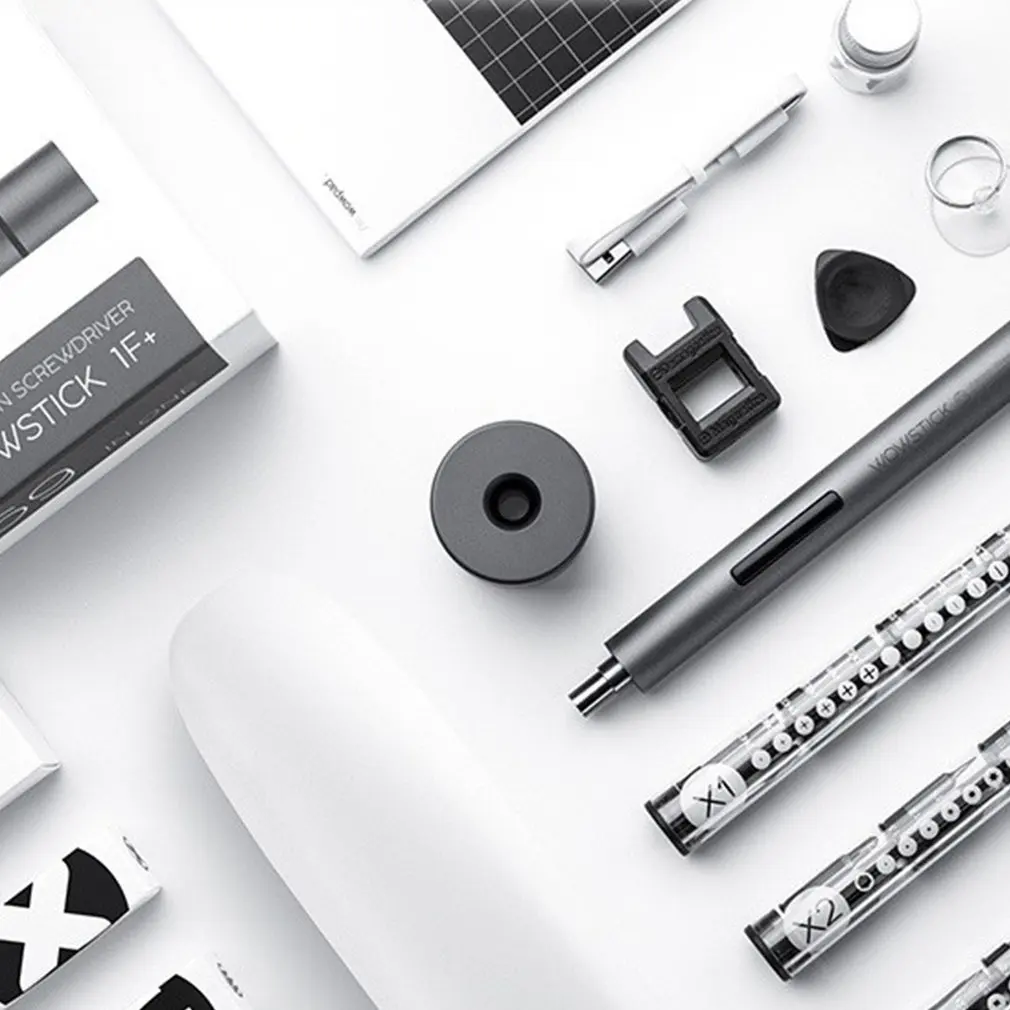 WOWSTICK 1F+ мини электрический шуруповерт перезаряжаемый беспроводной набор отверток с светодиодный литиевой батареей