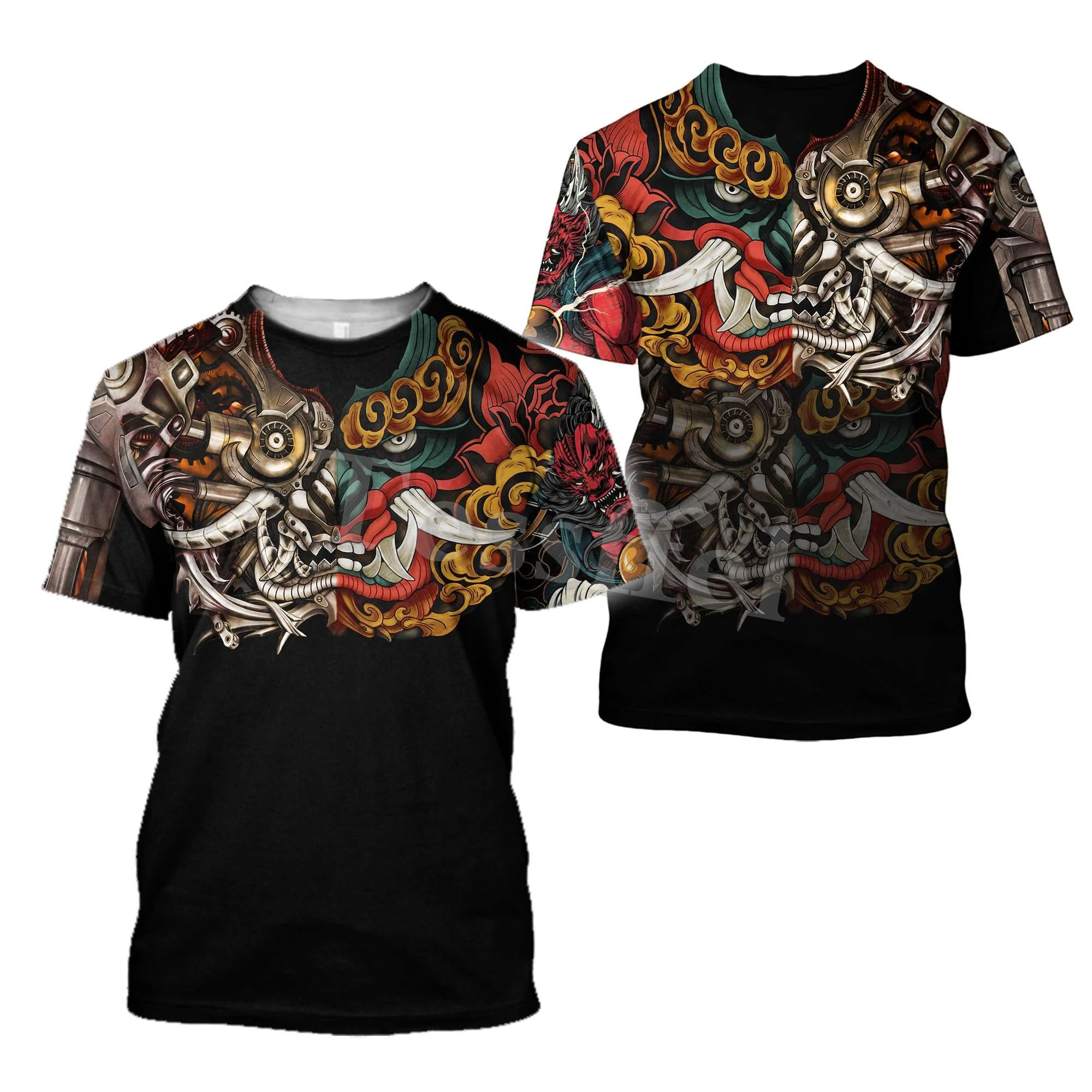 Tessffel Япония тату маска 3D Модная футболка с принтом летняя Уличная обувь для