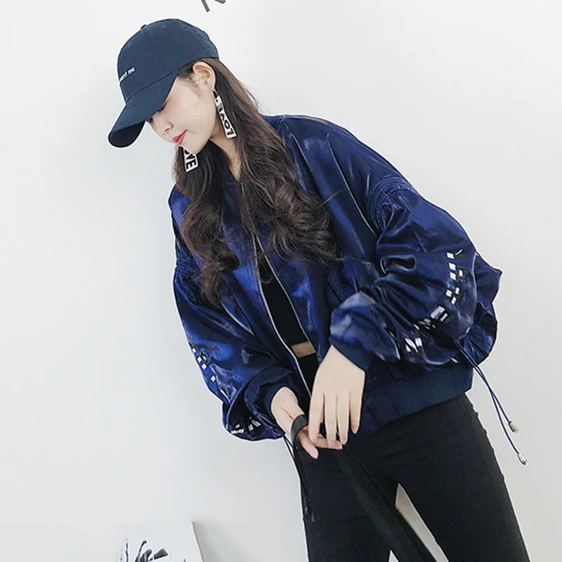Европейская бейсбольная куртка Женская свободная уличная одежда базовое пальто