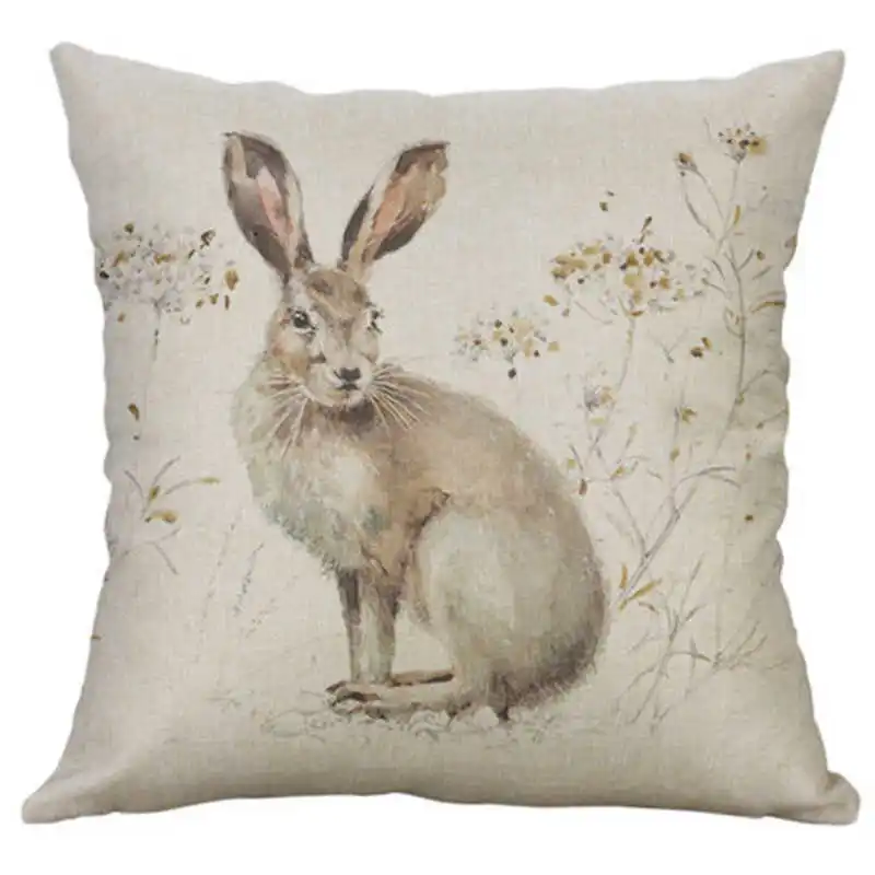 Decor Throw Case Linen Cushion Cover Pillow Retro Cotton Home 18'' Animal | Дом и сад