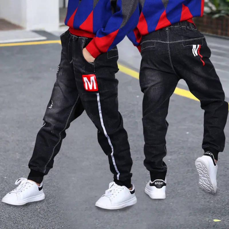 Джинсовые брюки для мальчиков 4-14 лет на осень/весну | Детская одежда и обувь