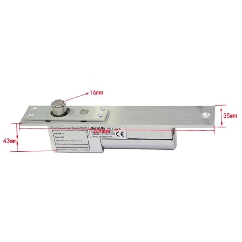 Врезной замок Электрический с низкой температурой 12 В 2 провода регулировка
