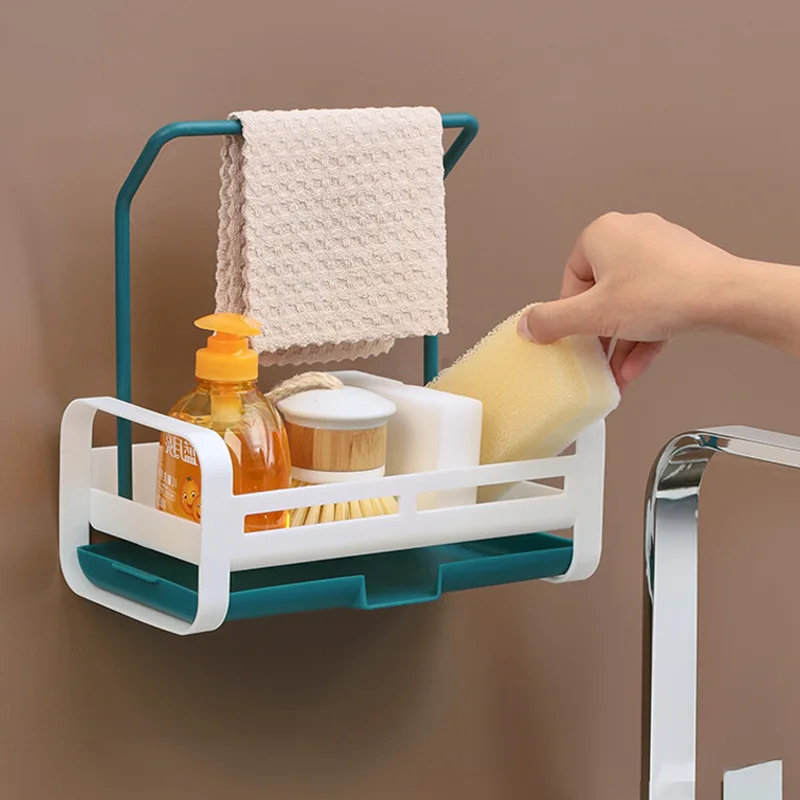 double sink drain rack large sponge towel rack kitchen storage gadgets bowl chopsticks drain rack free global shipping