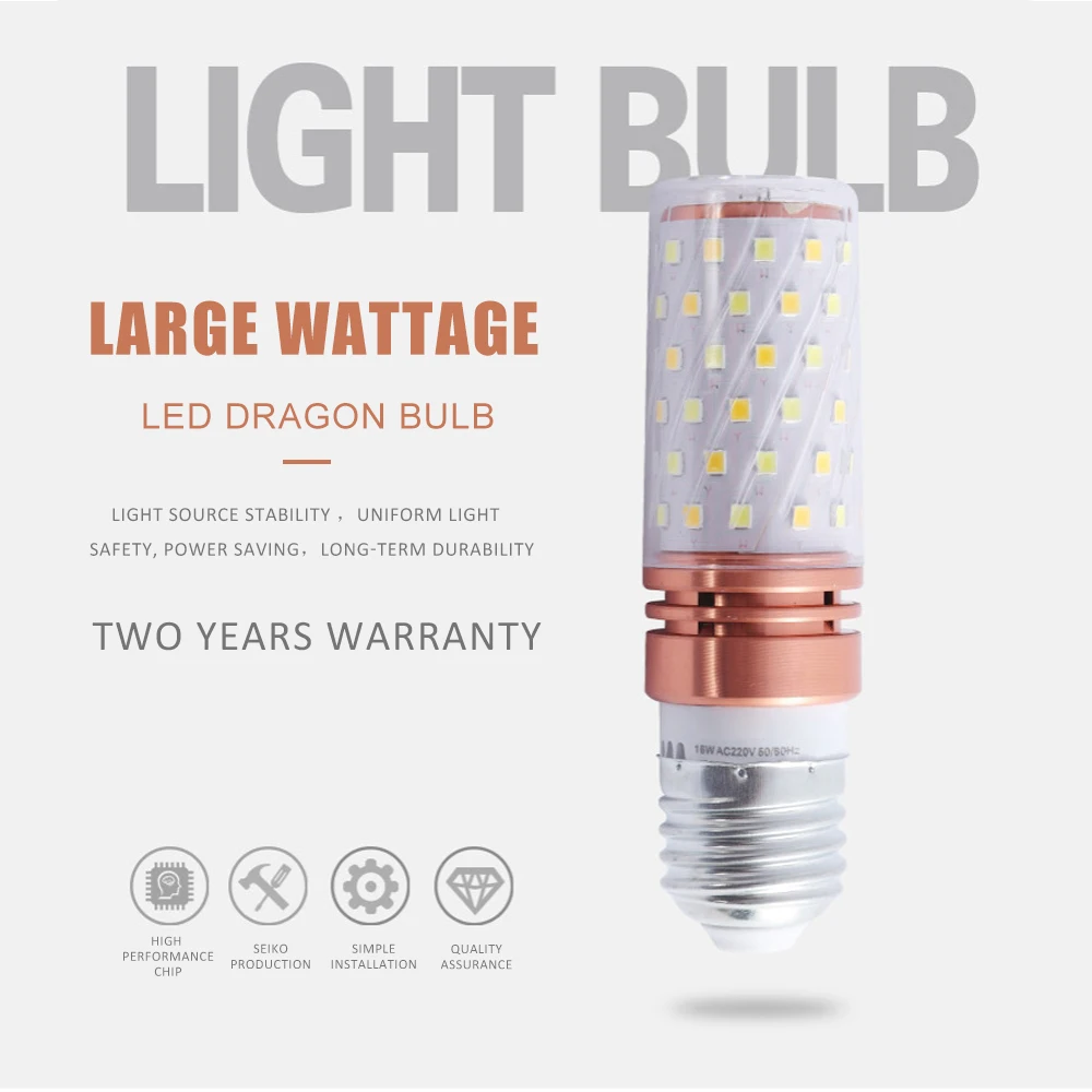 

6w7w8w9w14w16w18w chandelier candle LED lamp E27 LED lamp E14 LED bulb SMD5730 90-245V corn bulb for home lighting decoration