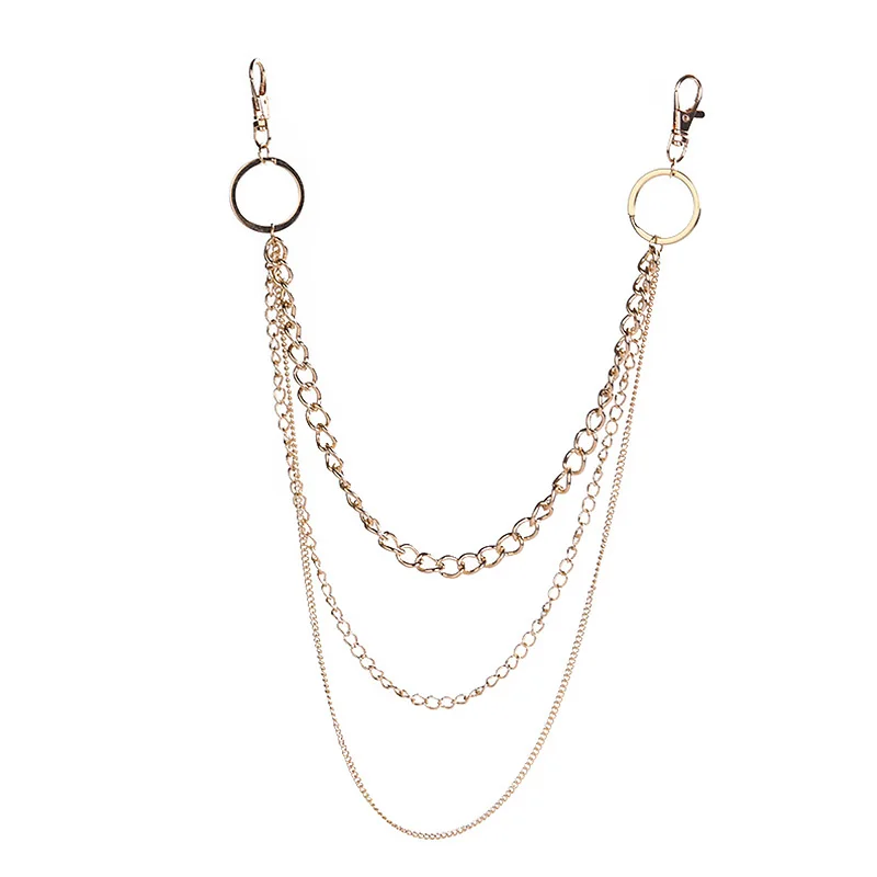 Длинный металлический брелок для ключей женщин и мужчин аксессуар в стиле панк с