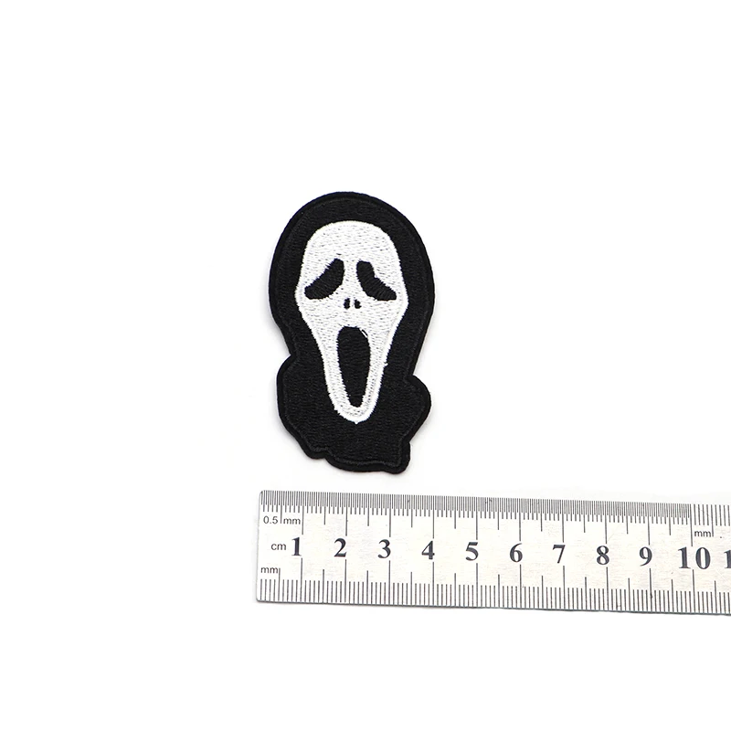 

Halloween Scream Style Embroidery Patch Horror Creative Patch for Clothes Iron on Patch Personality DIY Accessories Patch S93