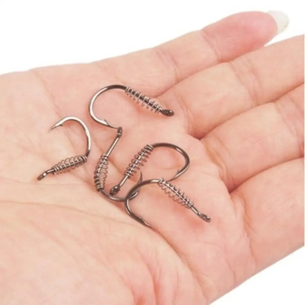 Пружинный крючок из высокоуглеродистой стали 10 шт. колючая Вертлюг карп-джиг