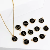 12pcslot 15x12mm 12 constellation charms double face enamel charms charms pendants jewelry making handmade craft ccessories