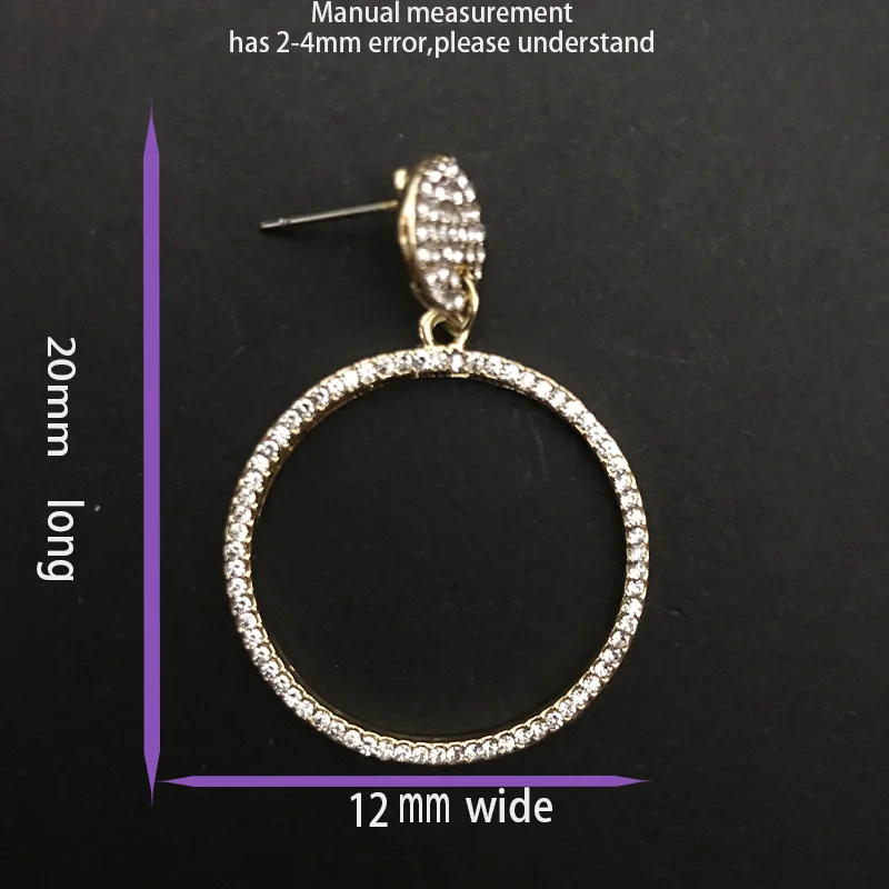 

Womens Jewelry Trend Fashion Circle Accessory Hanging Hoop Unusual Earrings Korean Style Shining Party Life Cool Sweet Hot Sale