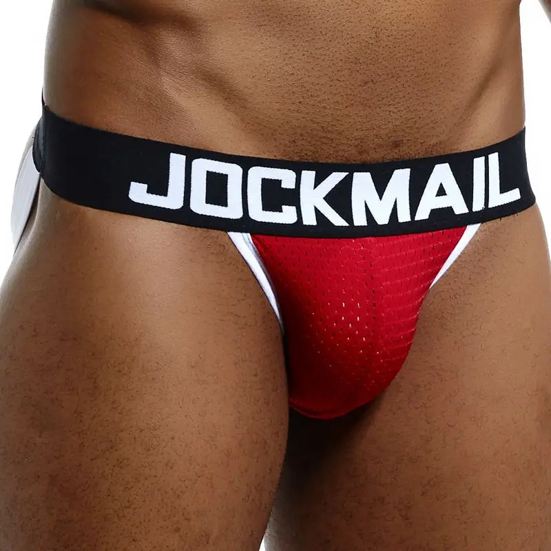 Трусы танга JOCKMAIL мужские сетчатые пикантное нижнее белье дышащие трусы с