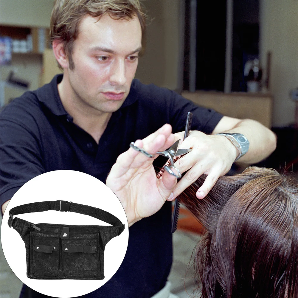 

Hairdressing Pouch Belt Salon Barber Scissors Bag Hairdressing Waist Bag Multifunctional Hair Scissors Comb Tools Storage Bag