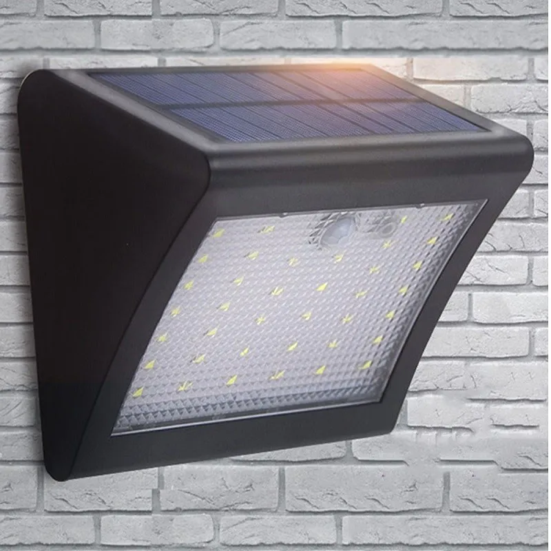 

38 LED Solar Wall Light Outdoor Garden IP65 Waterproof Stair Street Lamp with PIR Motion Sensor For Porch Pathway Fence Deck