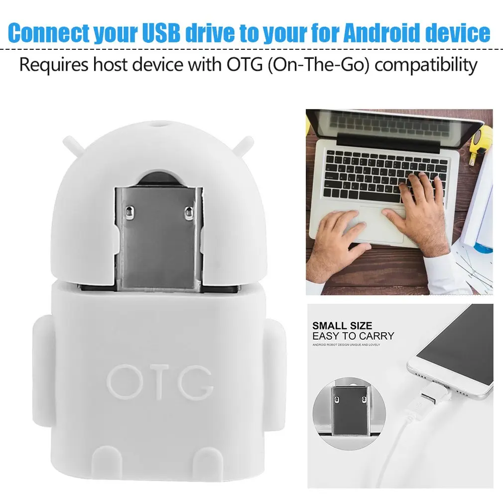 1 шт/5 шт/10 шт Робот Форма микро USB 2 0 конвертер хост папа к Женский OTG адаптер для