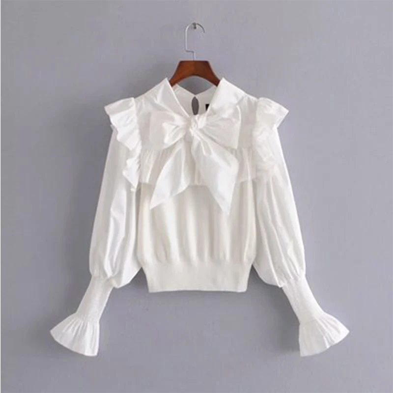 

2021 autumn new women's clothing all-match loose V-neck temperament buttoned blouse blouse female aliexpress france xnwmnz traf