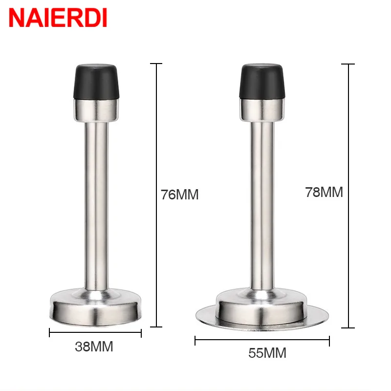 NAIERDI резиновый настенный дверной стопор из нержавеющей стали держатель для