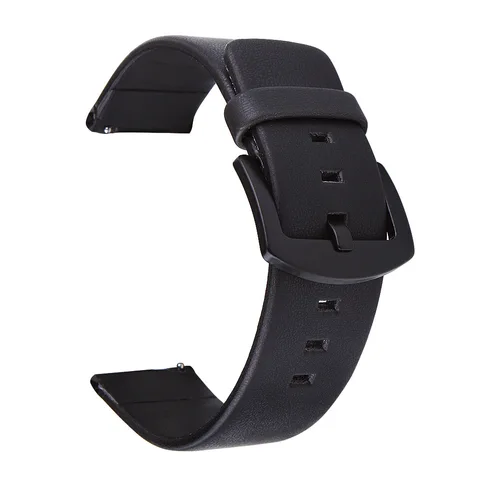 Ремешок из натуральной кожи для часов Amazfit Bip, сменный Браслет для Samsung Galaxy Watch Active 2 46 мм 42 мм Gear S3, 20 мм 22 мм
