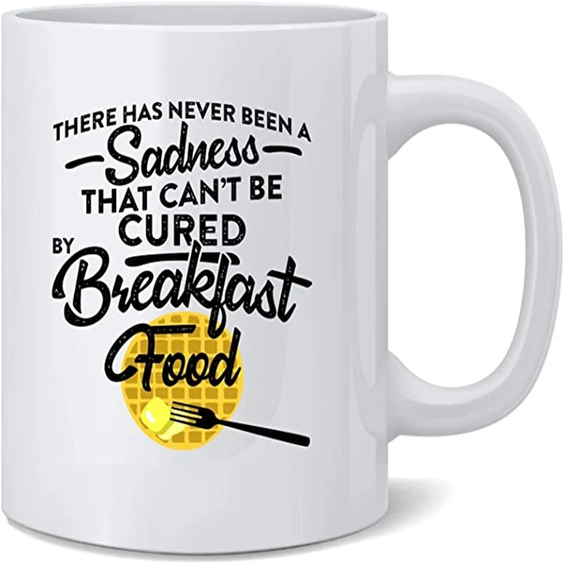 

Забавная керамическая кофейная кружка на завтрак никогда не было печали, что невозможно закрепить на завтрак, забавная Новинка, подарок 12 у...