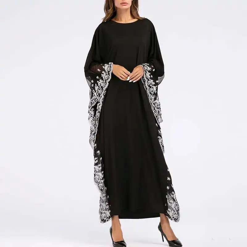 CHICEVER/женское платье с цветочной вышивкой Женское круглым вырезом и рукавами