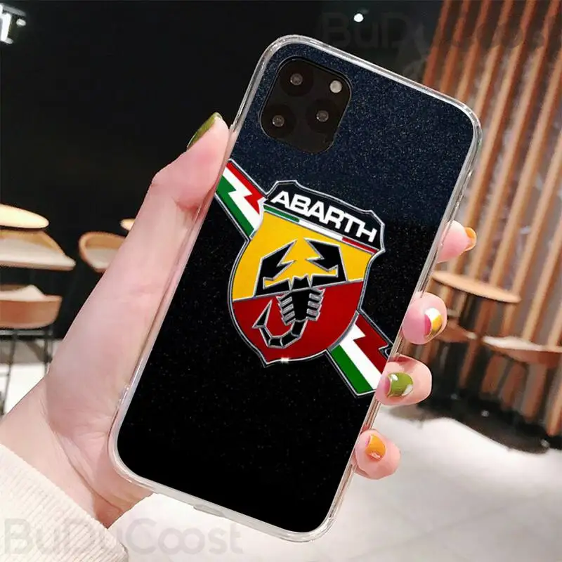 

Italy Sports car abarth logo Phone Case for iPhone 8 7 6 6S Plus X 5S SE 2020 XR 11 pro XS MAX 12 12Mini