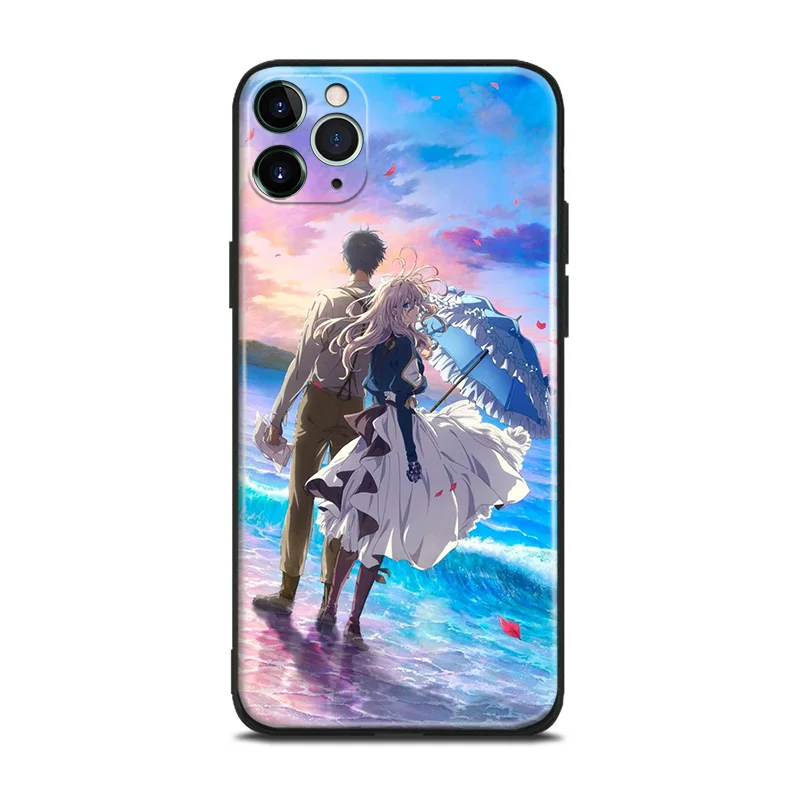 violet evergarden anime for iphone se 6 6s 7 8 plus x xr xs 11 pro max soft silicone phone case cover shell free global shipping
