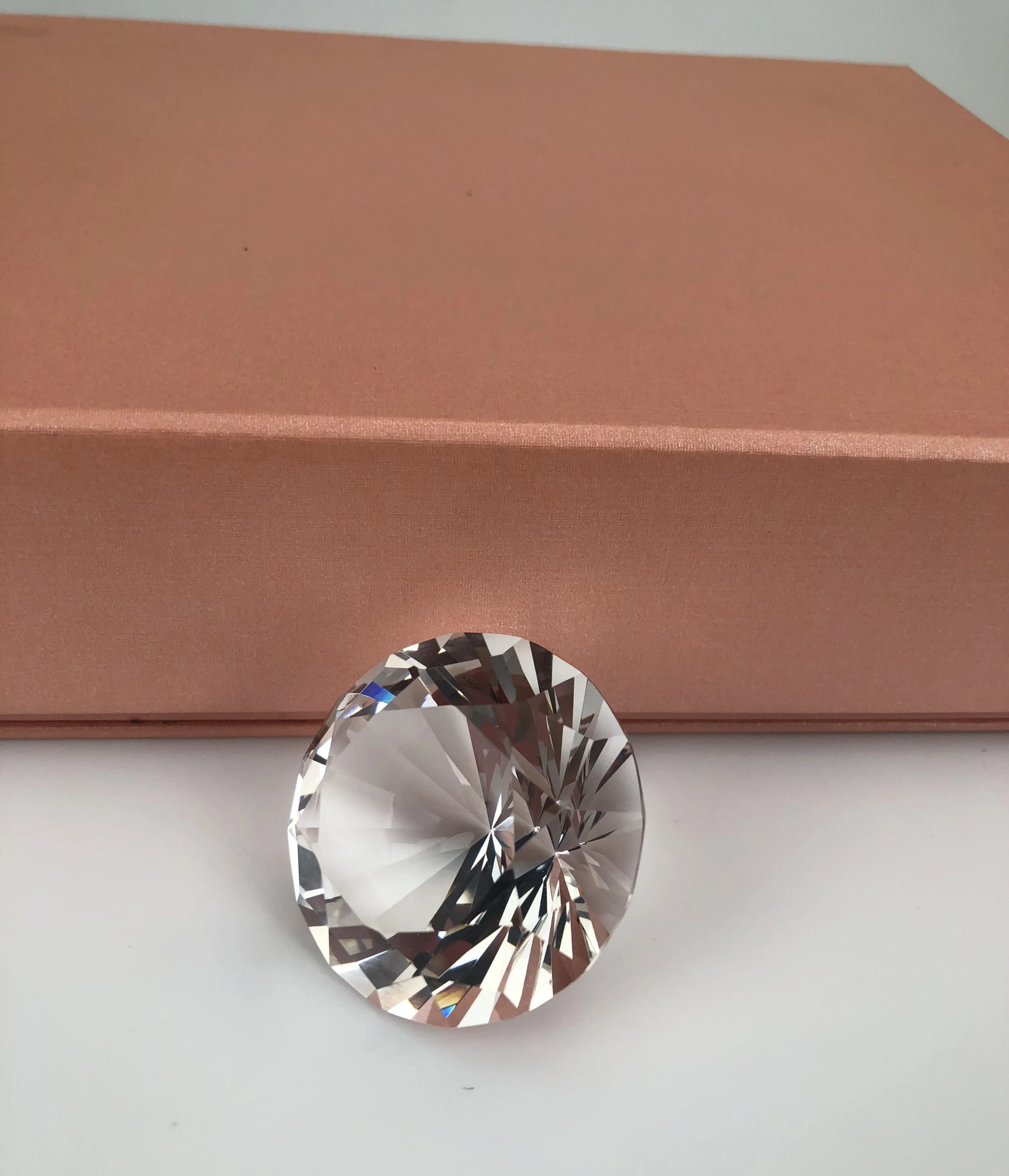 

Top quality Clear Crystal 60mm/70mm Diamonds Paperweight Decorative Paper Weight Christmas Decorations For Home Wedding Gift
