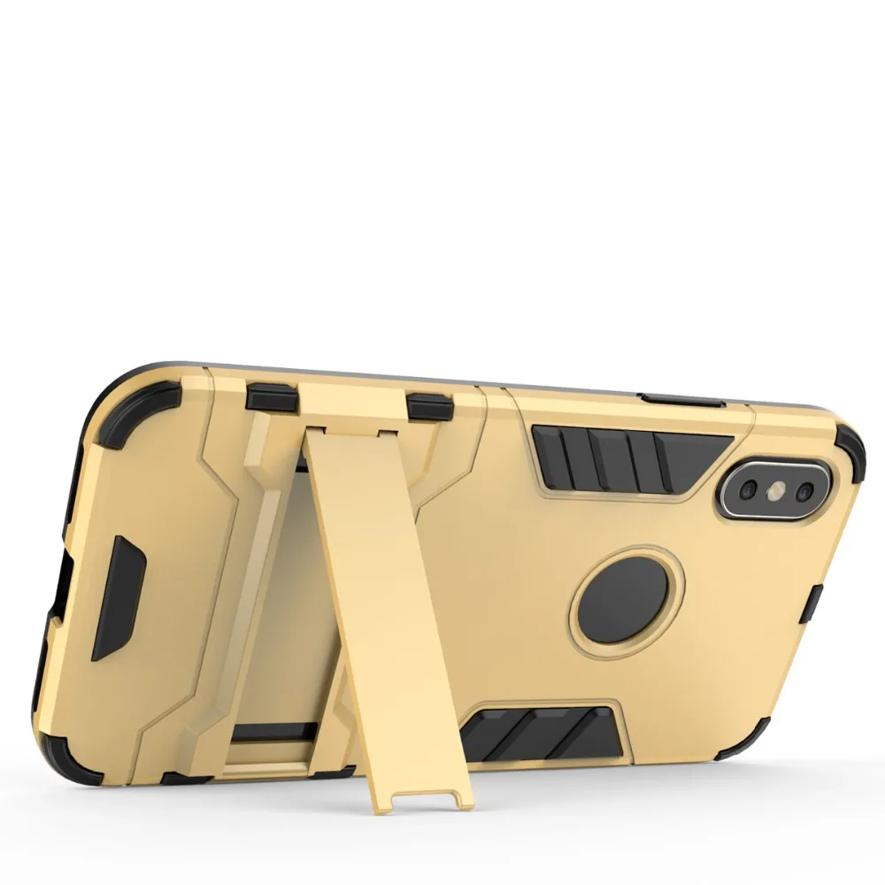 

Case For iPhone SE 2020 SE2 XS MAX XR 8 7 Plus X PC+TPU Hybrid Shockproof Armor Rugged Case For iPhone 6 6S X Stand Cover Cases