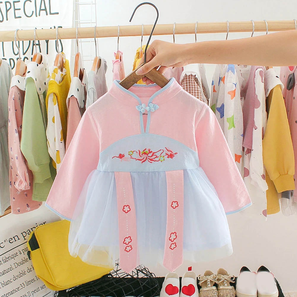 Детское платье с длинным рукавом на возраст 0-24 месяца |